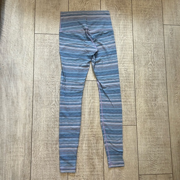 lululemon athletica Blue and Pink Striped Leggings - Picture 2 of 4
